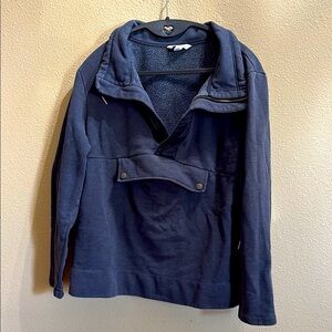 L.L.Bean Signature 1/4 Zip Navy Pullover Sweatshirt